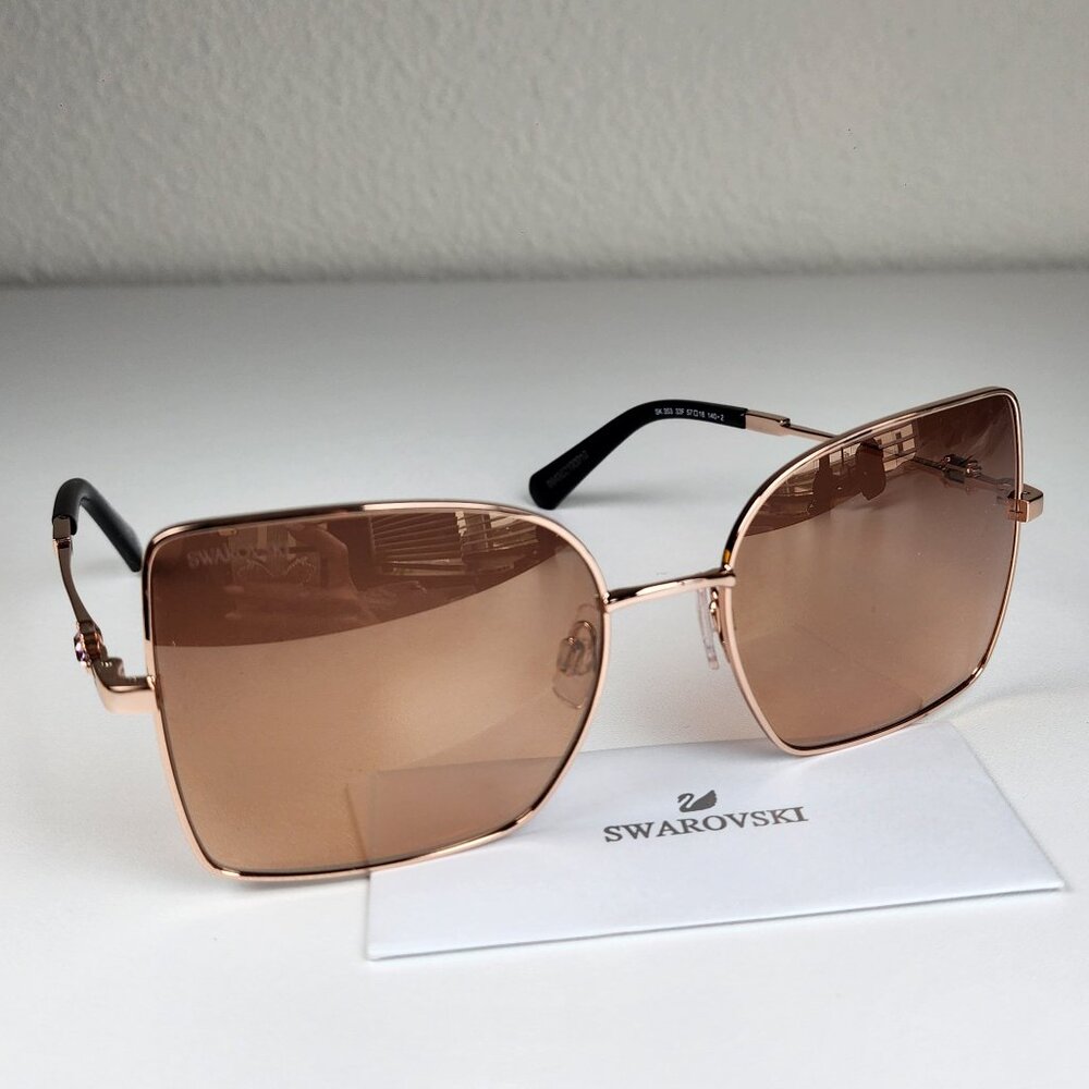 FINAL PRICE SWAROVSKI WOMENS BUTTERFLY SUNGLASSES ROSE GOLD